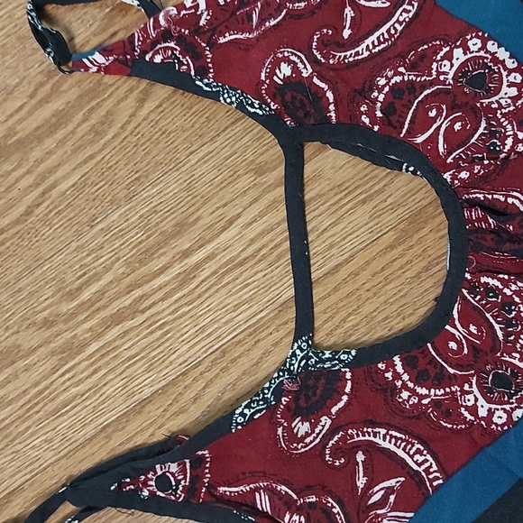 Patterned Flowy Maxi Dress with Adjustable Straps - XXS - Picture 6 of 8